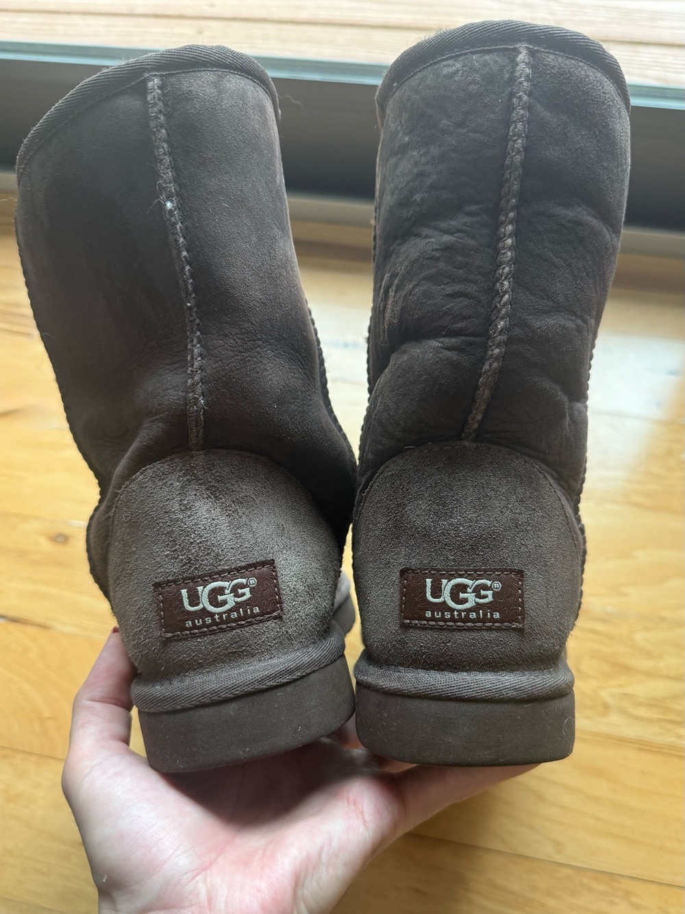 Vintage UGG Australia Classic Short boot in chocolate Brown Suede Boots